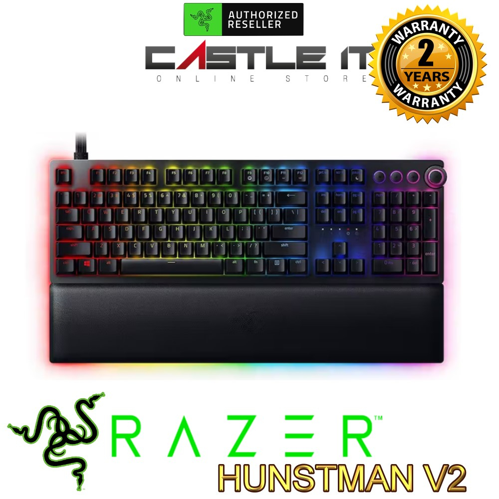 Razer HUNTSMAN V2 Optical Gaming Keyboard Clicky Purple Switch / Linear