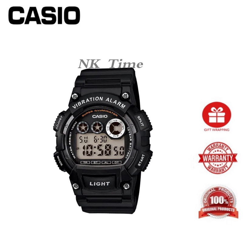 Casio Standard W735H1AV/W735H1A Digital Vibrate Alarm Watch Blue