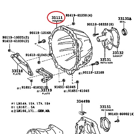 TOYOTA HILUX/4RUNNER TRUCK TRANSMISSION CLUTCH HOUSING | Shopee Malaysia
