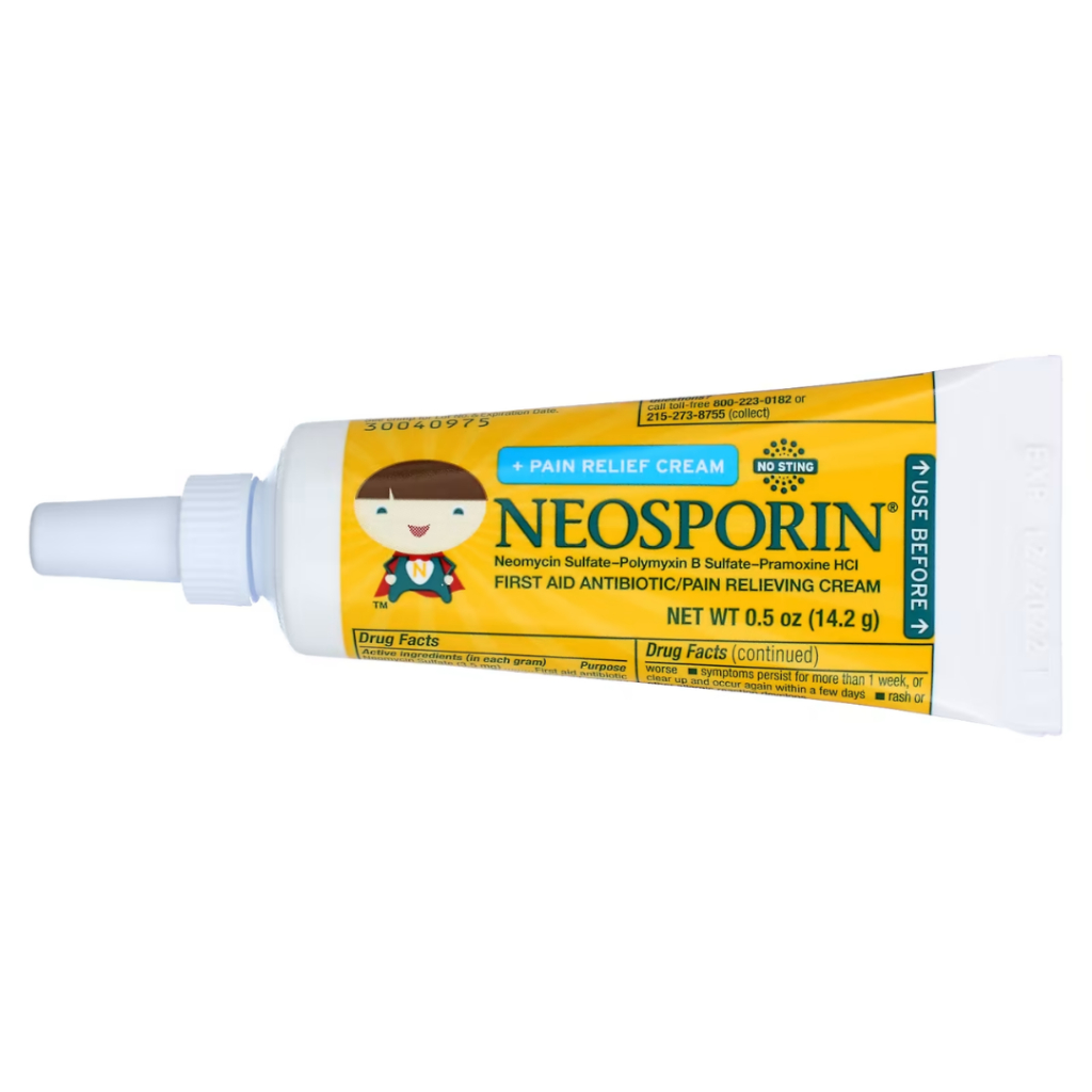 Neosporin, +Pain Relief Cream, For Kids Ages 2+, 0.5 oz (14.2 g