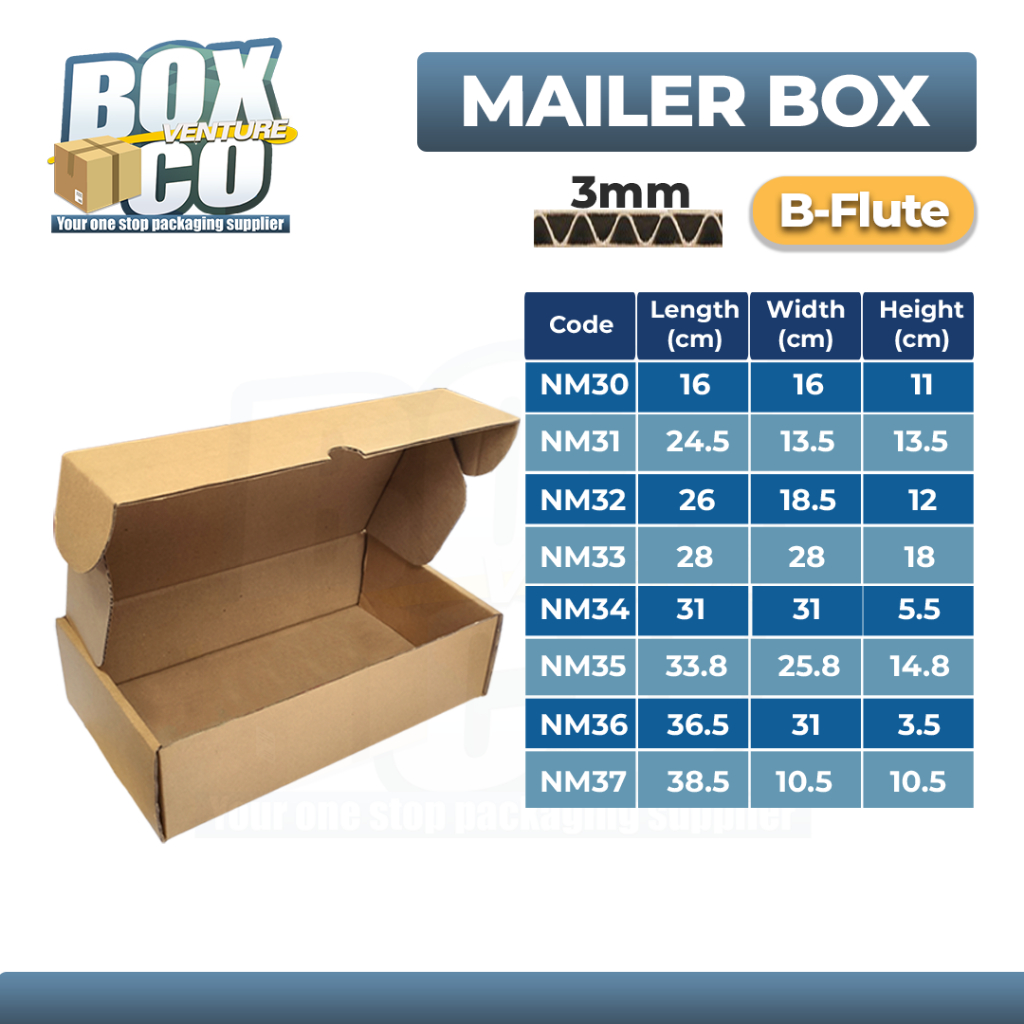 Mailer Box Carton Box Packaging Box Packing Box Kotak Giftbox Courier ...