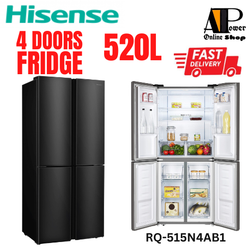 Hisense 4 Door Inverter Refrigerator (520L) RQ515N4AB1 Shopee Malaysia