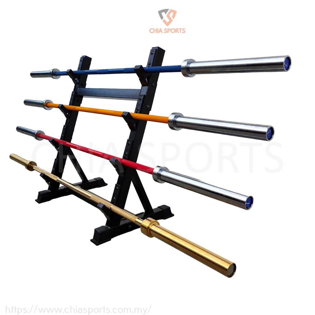 Vertical Barbell Rack 4 Tier Fixed Barbells Storage Holder