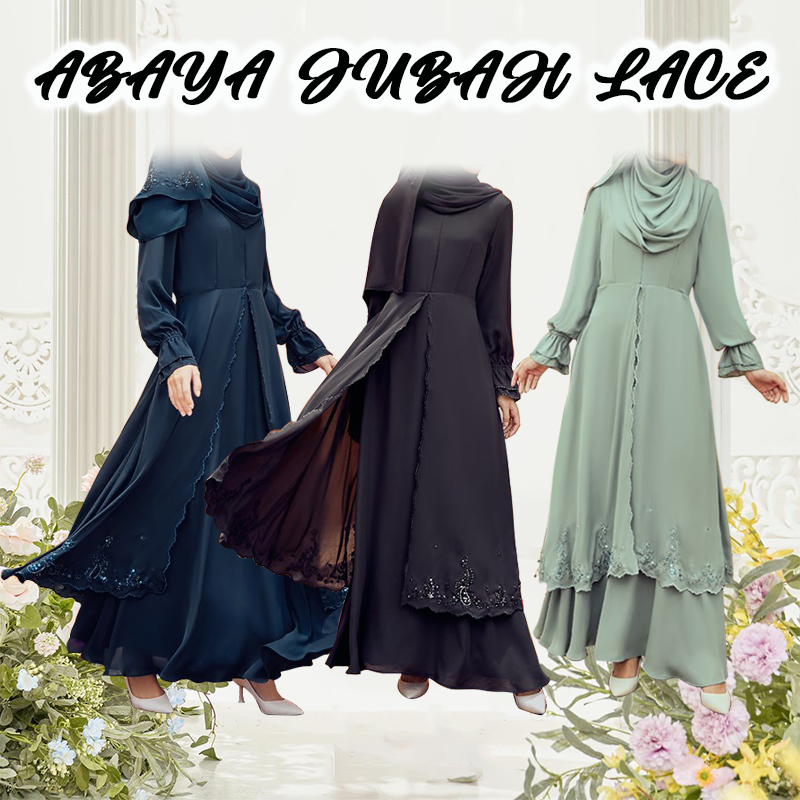jubah abaya sulam tunang nikah nursing friendly / jubah dress nidha
