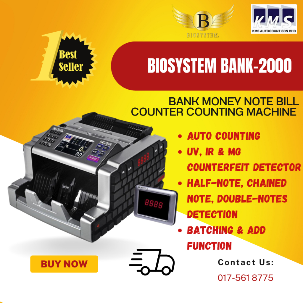 Biosystem Bank-2000 Bank Money Note Bill Counter Counting Machine ...