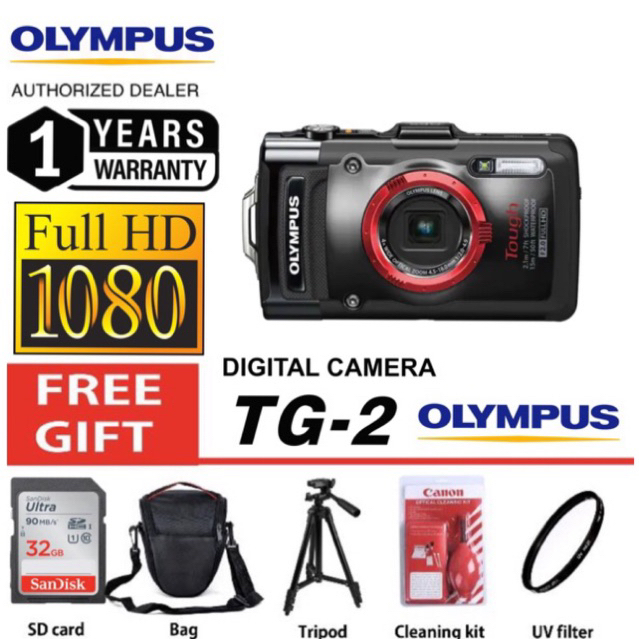 Olympus waterproof/shockproof/crushproof camera TG2 dual images