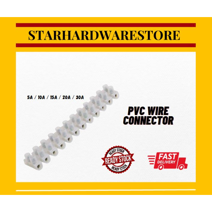 PVC WIRE CONNECTOR 5A / 10A / 15A / 20A / 30A 12WAYS TERMINAL BLOCK ...
