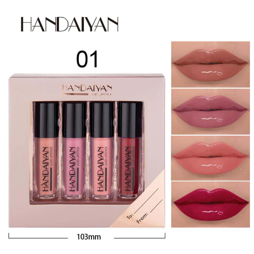 HANDAIYAN Gift 6PC/Set Matte Velvet Lip Gloss Waterproof Long