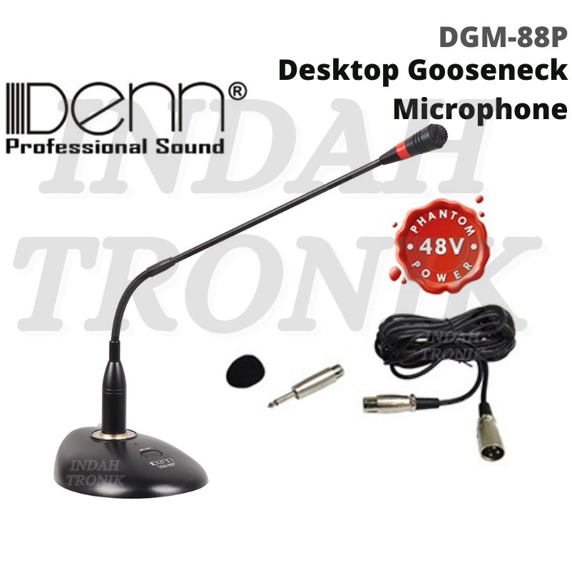 DENN DGM88P Desktop Gooseneck Goose Neck Microphone (Phantom 48V Power