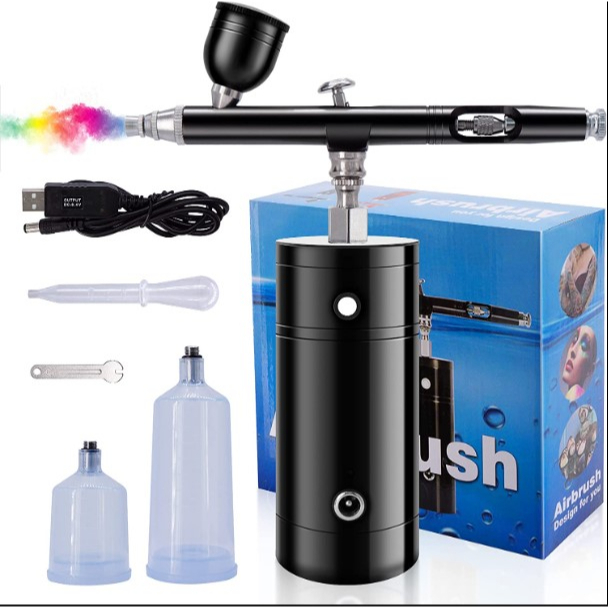 Design for You Airbrush Kit with Compressor Cordless Air Brush Set