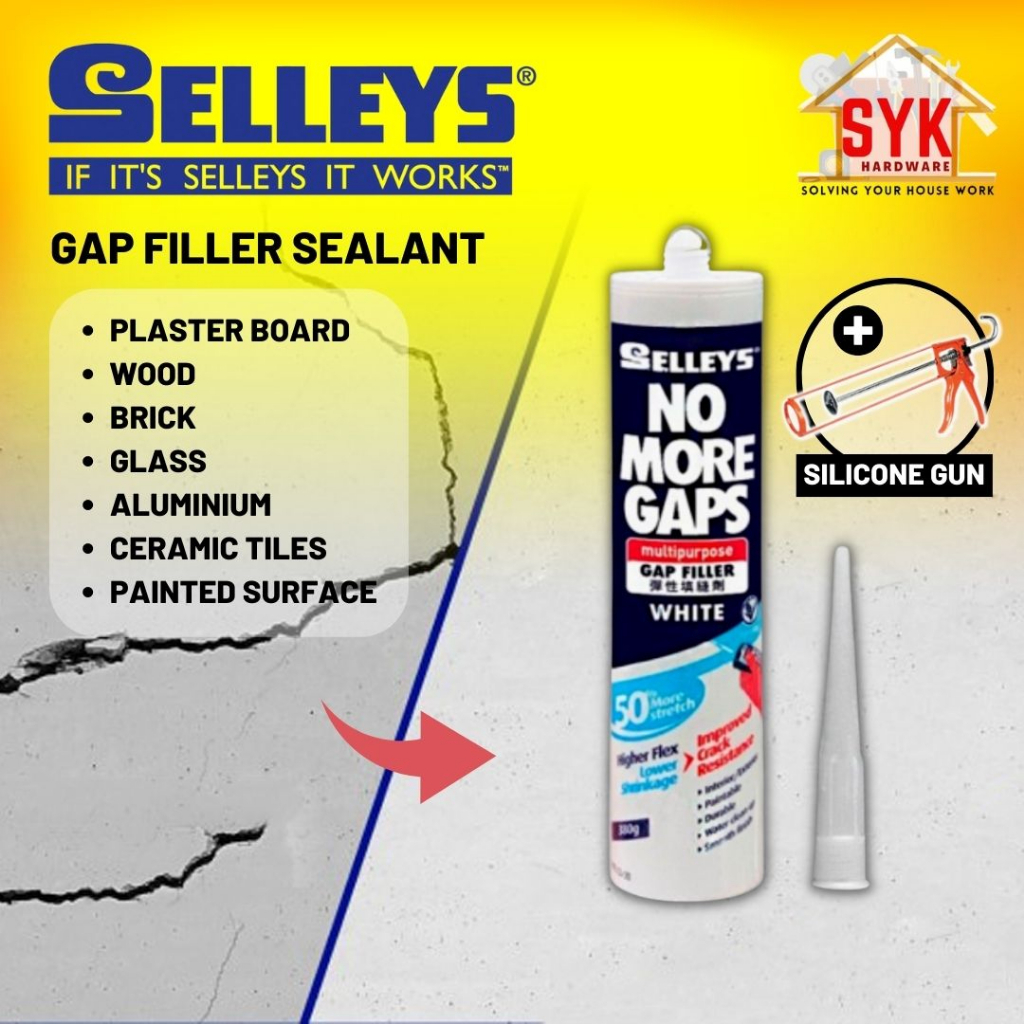 SYK Selleys No More Gaps 380g Multi Purpose Gap Filler Sealant Wall