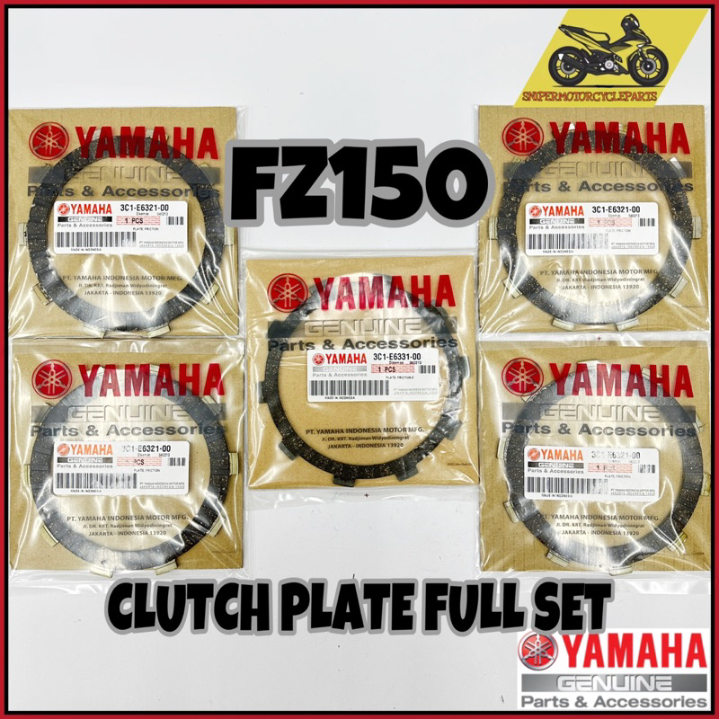 FZ150 FZ 150 CLUTCH PLATE CLUTCH FRICTION ( 1 SET ) 3C1 E6321 00 YAMAHA