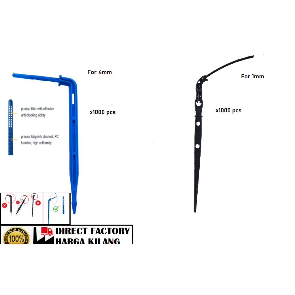 [1000 units] Fertigasi Drippers Arrow Dripper | Shopee Malaysia