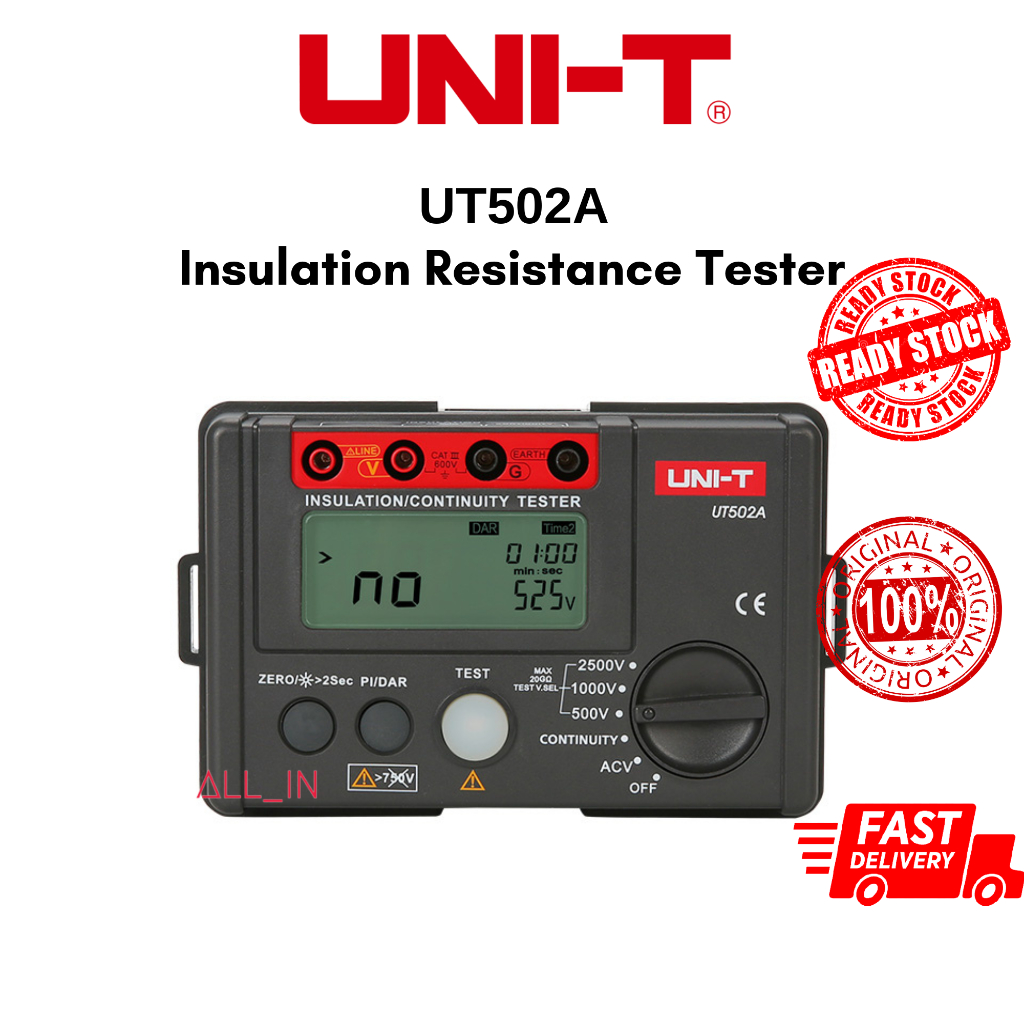 UNI-T UT502A 2500V Insulation Resistance Tester | Shopee Malaysia