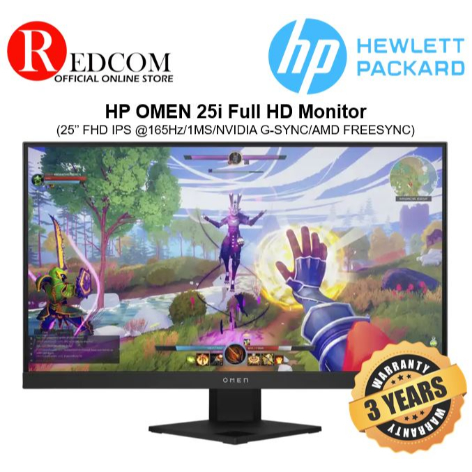 HP Omen 25i Gaming FHD Monitor 22J06AA Shopee Malaysia