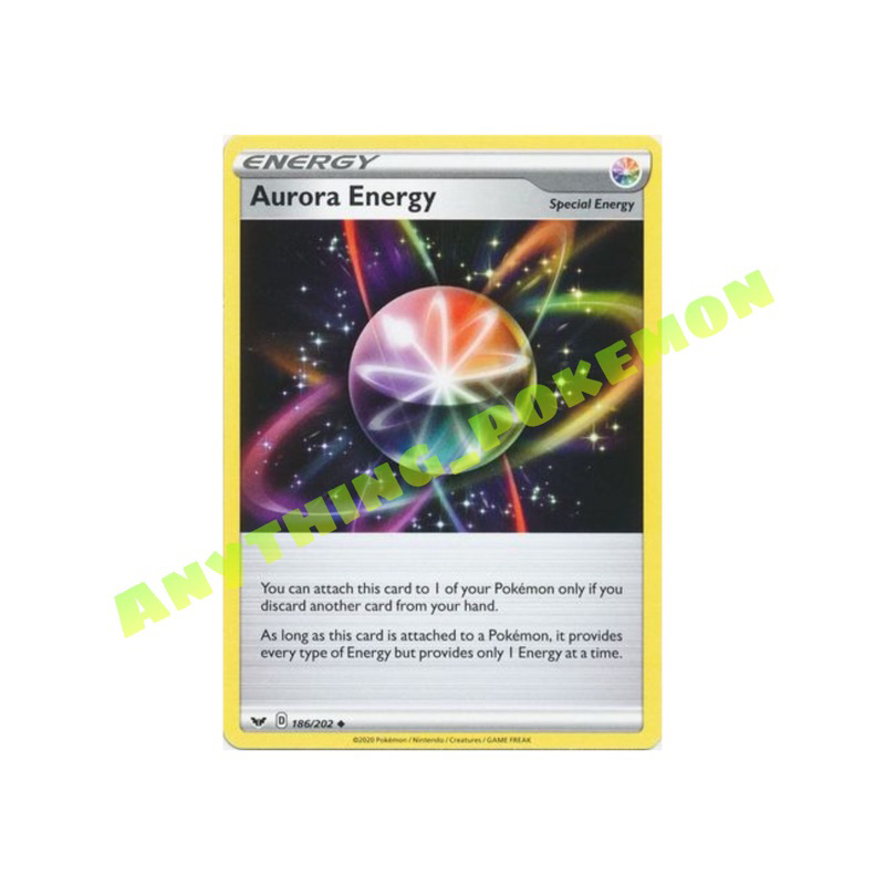 Pokmon ENERGY Card - Aurora Energy REVERSE HOLO/NORMAL 186/202 | Shopee  Malaysia