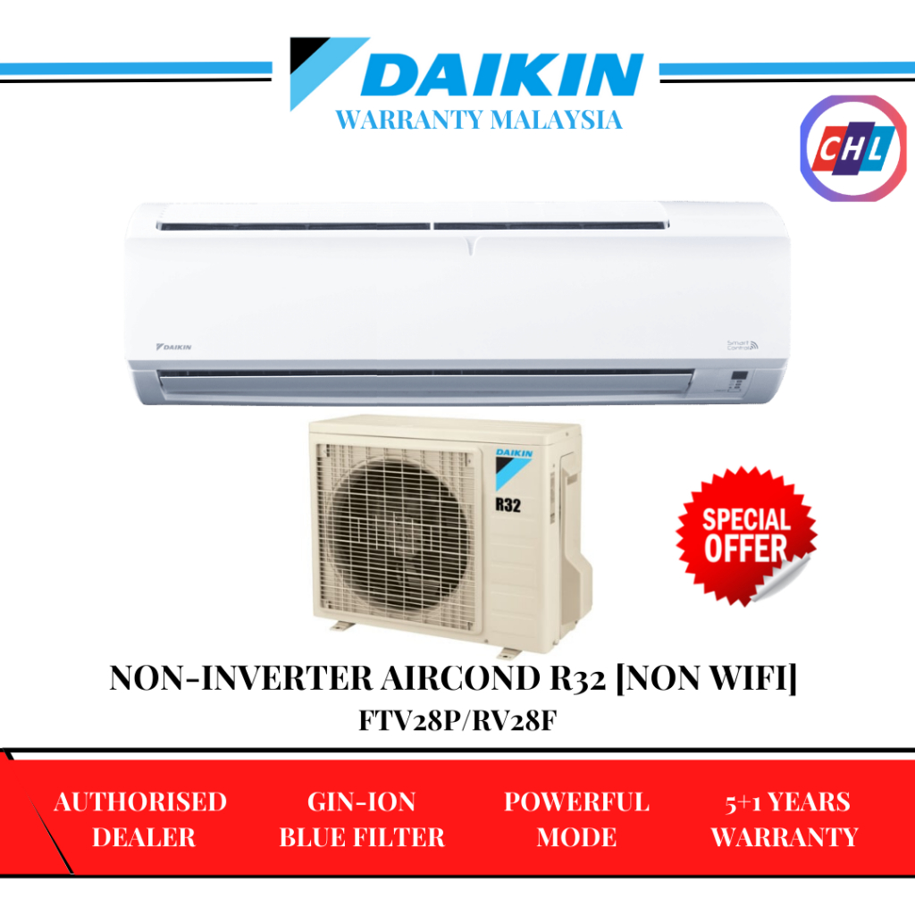 Daikin Hp Air Cond Non Inverter R Ftv Pb Rv Pb Smart Wifi Daikin Warranty Malay Shopee