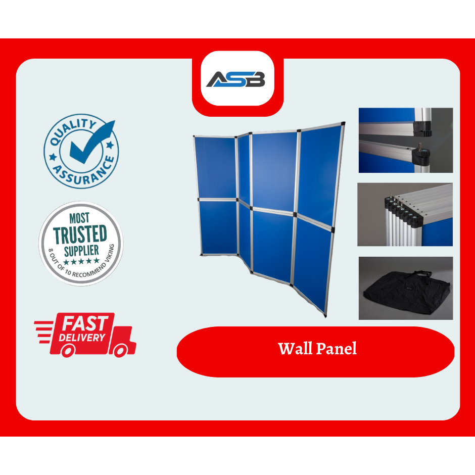Wall Panel Display Stand , Folding Panel Display 60cm x 90cm x 8 panels