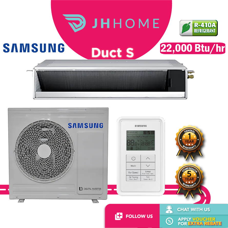 Samsung 22,000 Btu/hr Inverter R410a Ceiling Ducted Air Conditioner