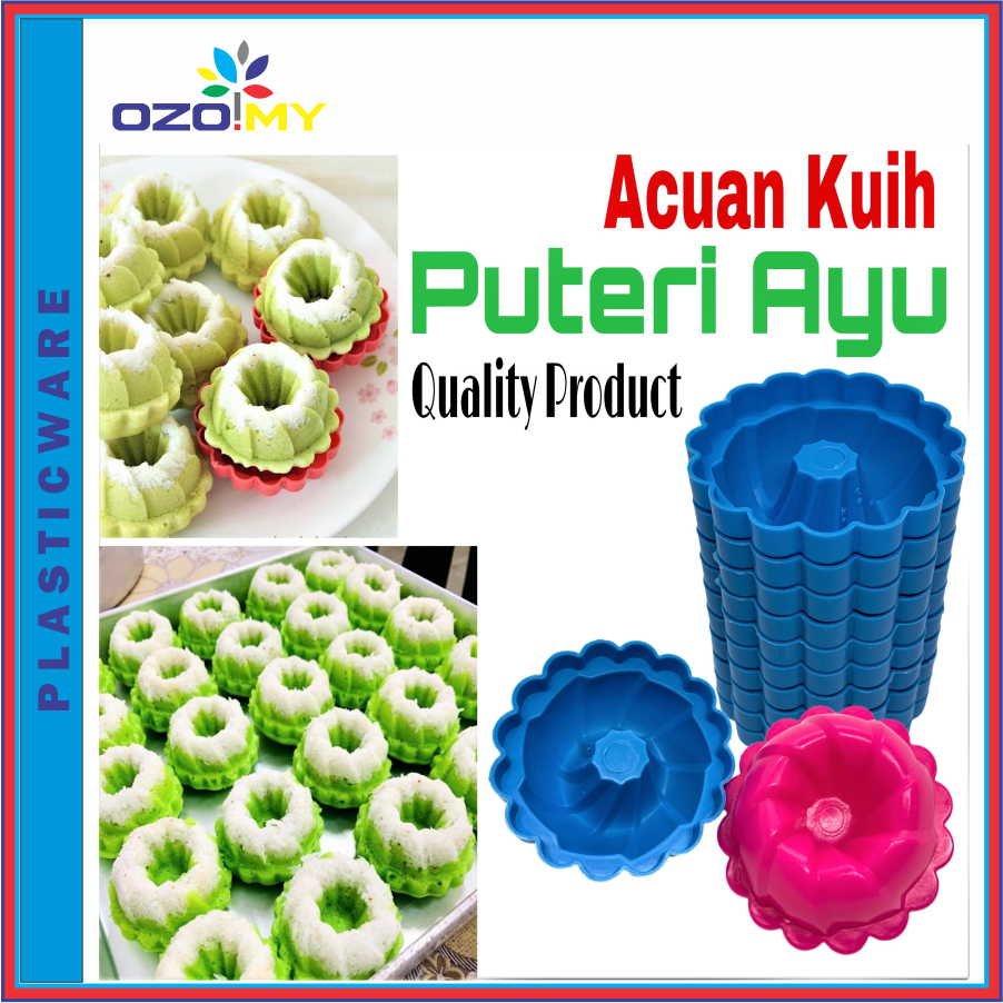 20pcs/24pcs Heart Oval Shape Acuan Kuih Ayu Jelly Mold Pudding Mould Kuih Ko Swee Pl145m