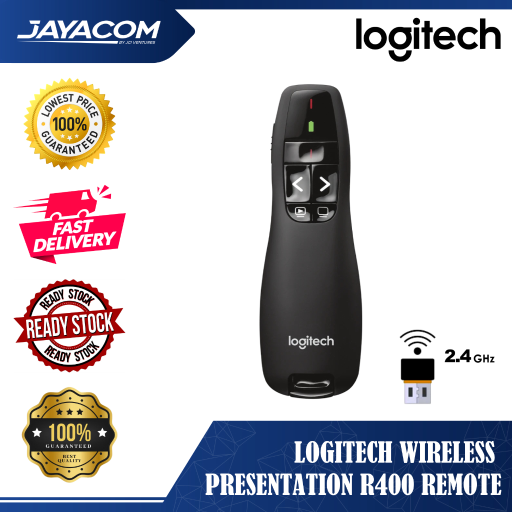 Logitech R400 Wireless Presentation Remote Presenter | Shopee Malaysia