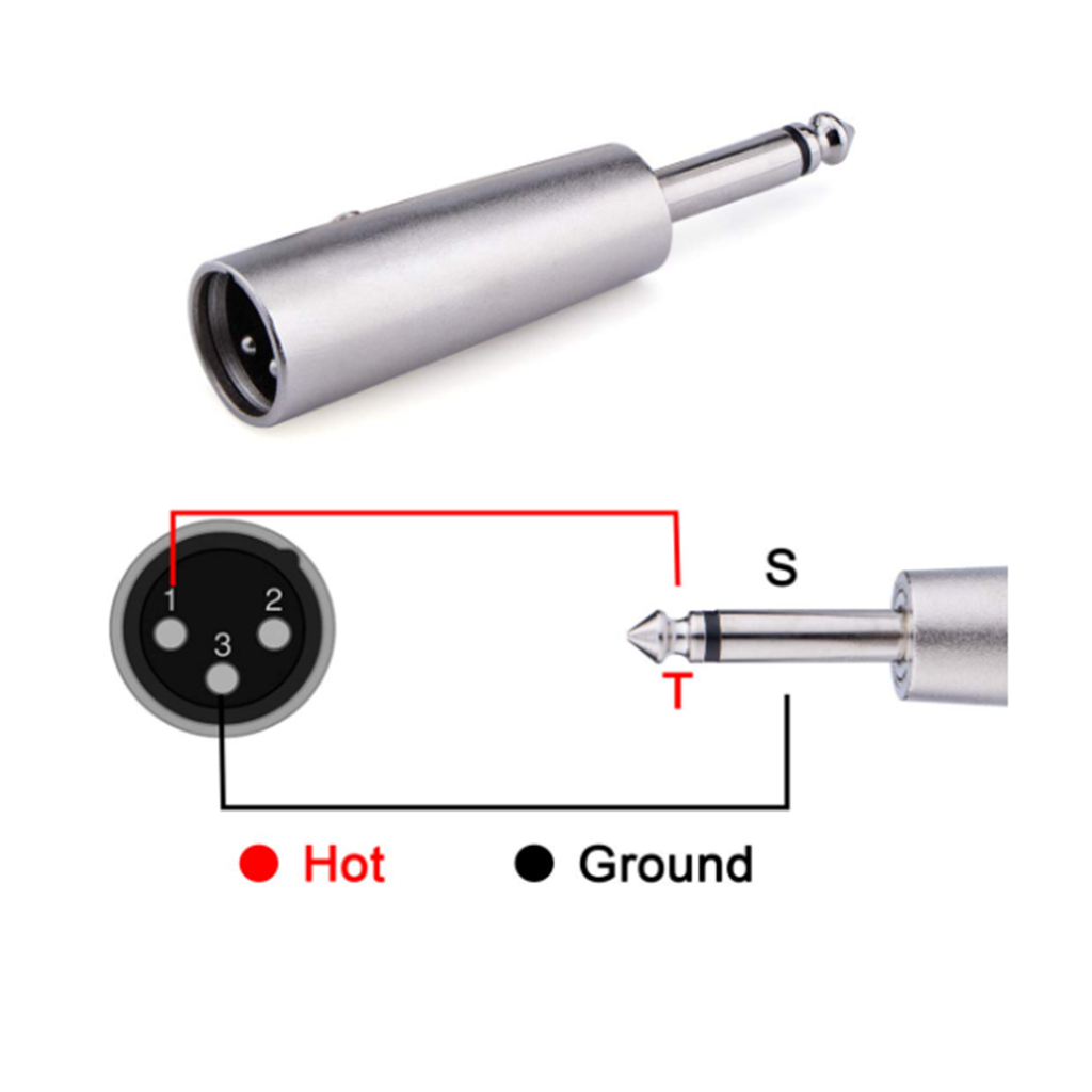 Adattatore Da Jack Stereo 6,35mm Maschio A XLR Femmina 3 Pin - ThatCable AB9017
