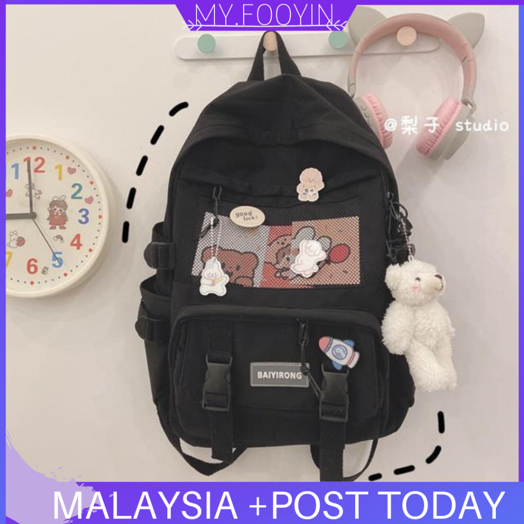 B33 READY STOCK MYFOOYIN Backpack school travel bag sekolah handbag ...
