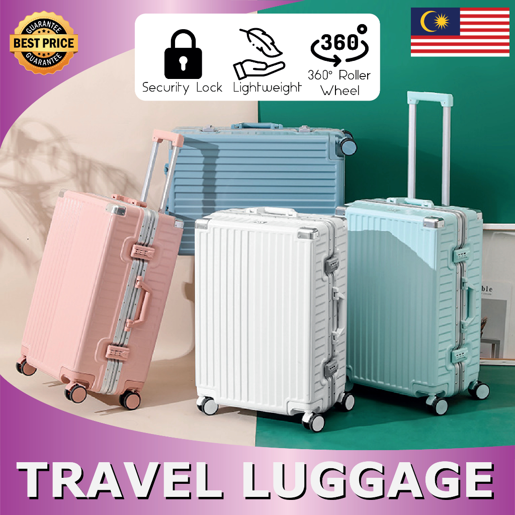 Luggage bag travel ABS luggage Bagasi beg 20 24 26 28 inch Zipper ...