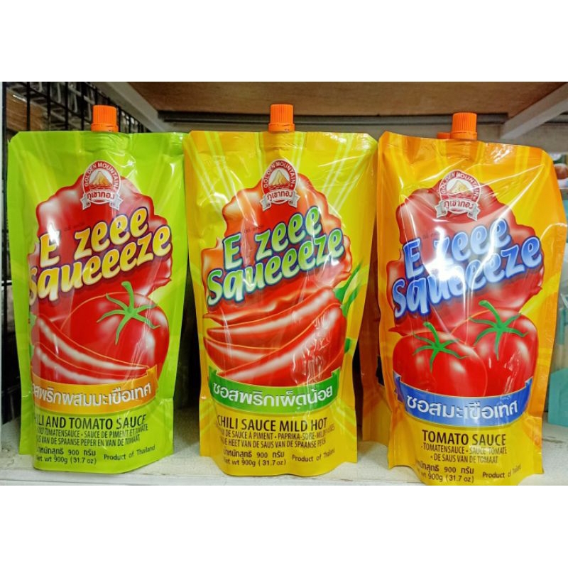 Ezeee Squeeze sauce 900g. ( Tomato/ Chili mild hot/ Chili & Tomato