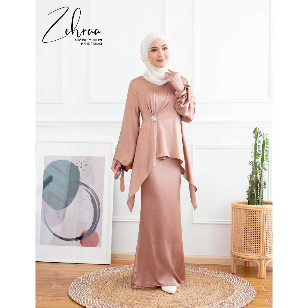 Gambar baju kurung Zehraa Satin