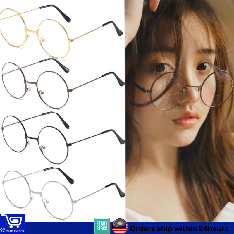 Unisex metal retro round frame clearance eyeglasses