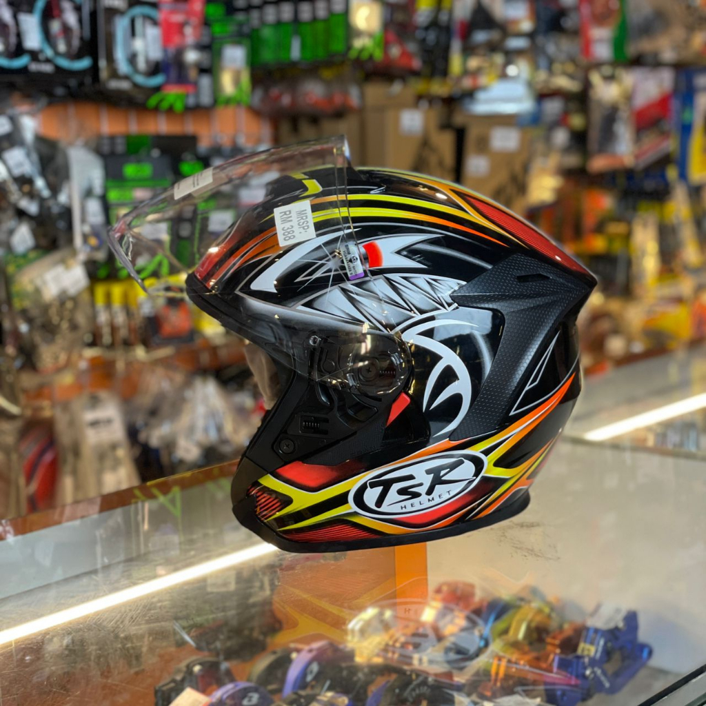 HELMET TSR RO3 DV SHARK DOUBLE VISOR HELMET MOTOSIKAL | Shopee Malaysia