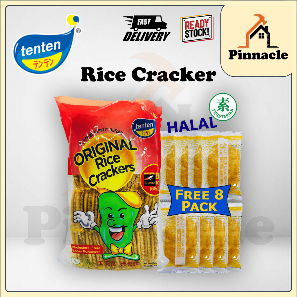 Ten Ten Original Rice Crackers / Tenten Snow Rice Crackers 48pcs (340g