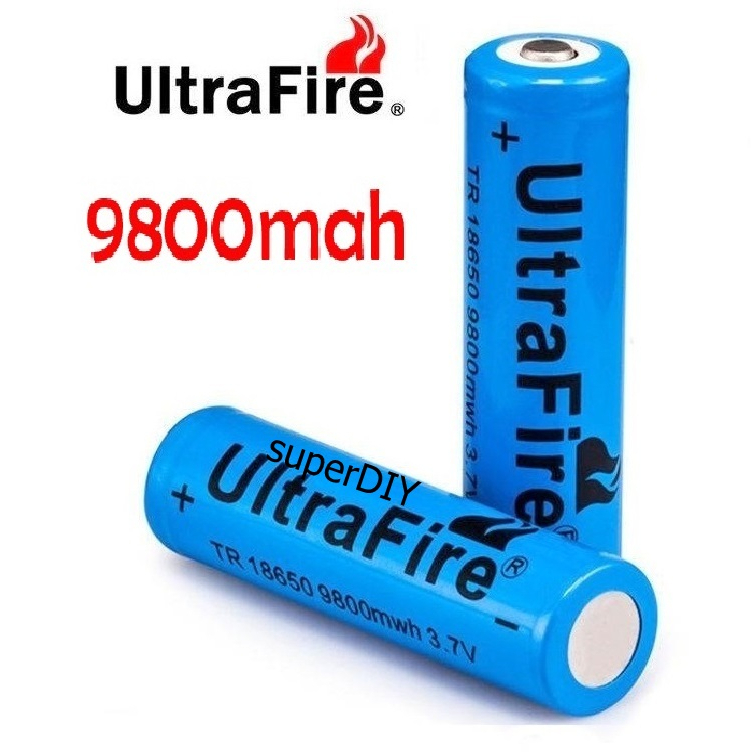 Ultrafire 18650 9800mah 3.7v li-lon bateri lithium Battery Durable ...
