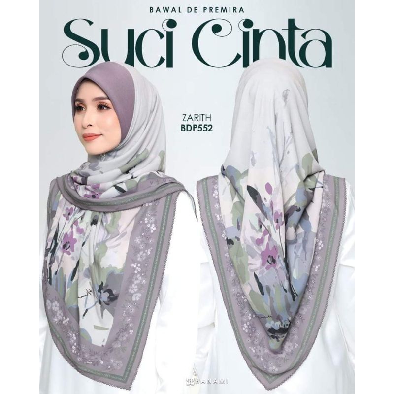 Hanami Bawal De Premira Hijab By Hanami Suci Cinta Hanami Tudung Muslimah Tudung Raya Tudung 