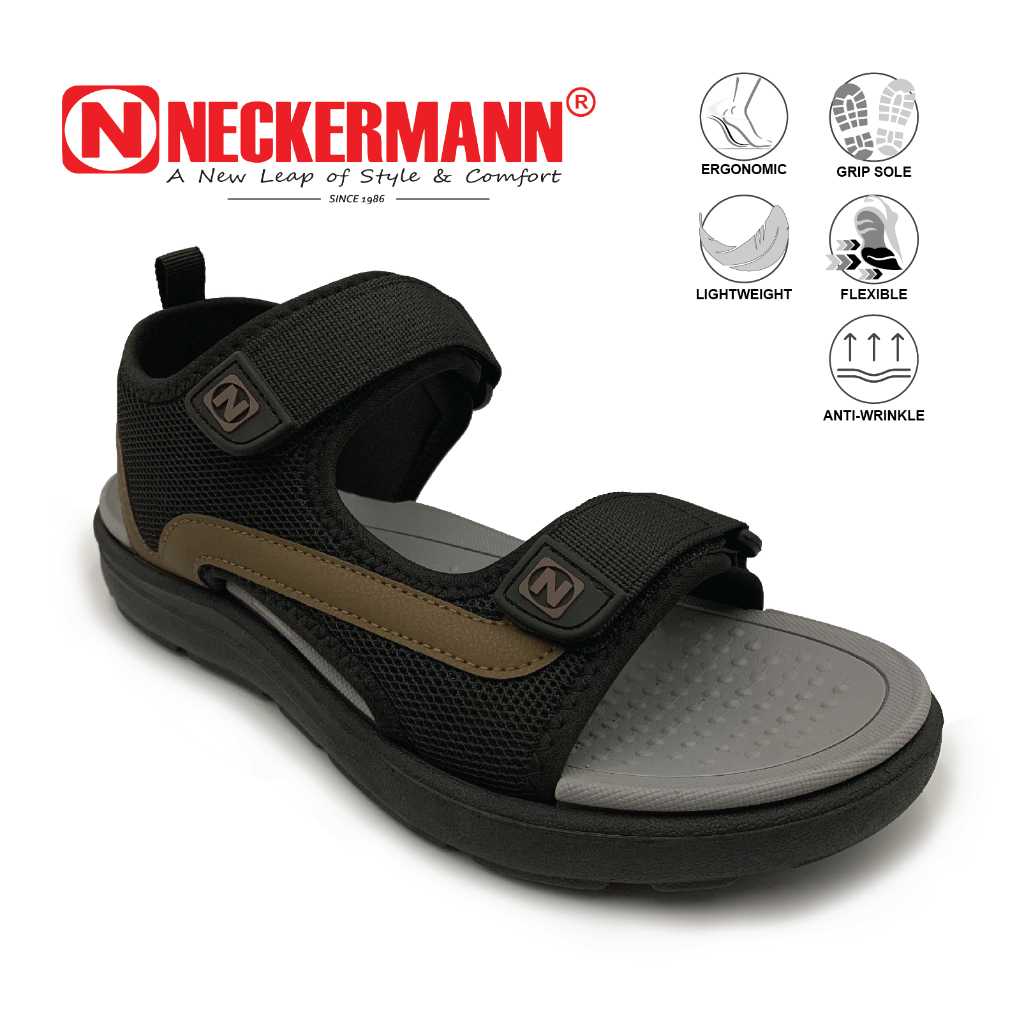 Neckermann Men's Roadtrex Lightweight Sports Sandals / Sandal Sport / Outdoor Sandal Black