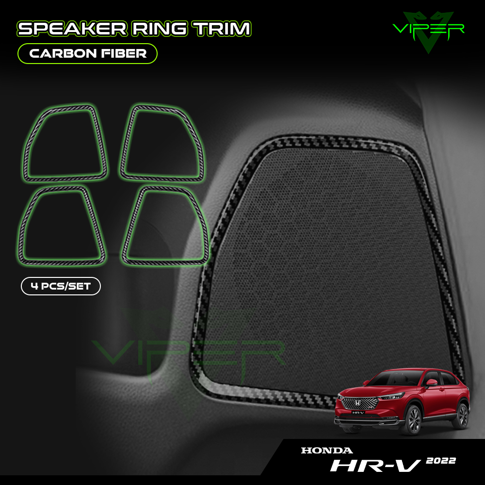 Honda HRV 2022 2023 Carbon Fiber Speaker Ring Trim Cover Interior