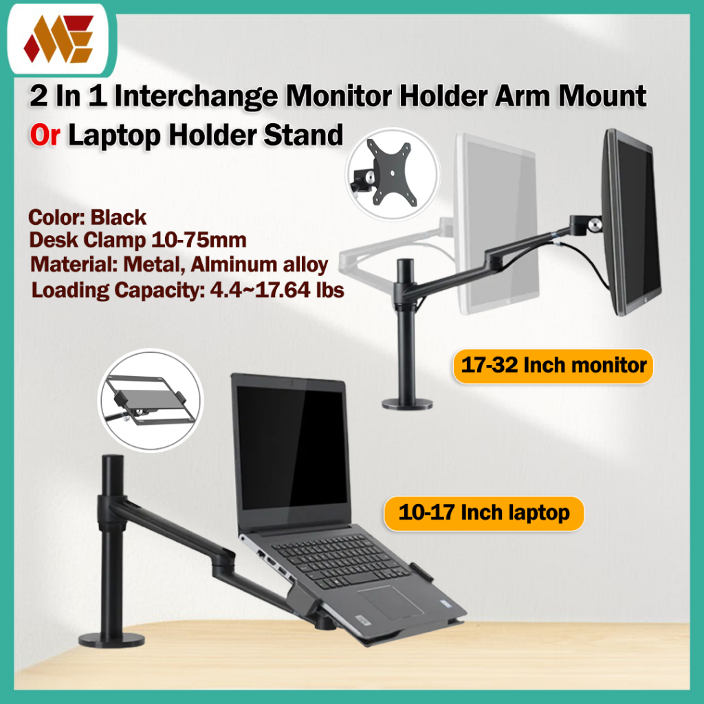 Adjustable Aluminum Bracket Tilt and Swivel 2 in 1 Interchange Single ...