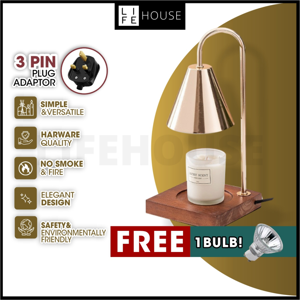 [3 PIN PLUG] Candle Warmer Lamp Candle Light Lampu Lilin Hiasan Candle Lamp Holder Candle