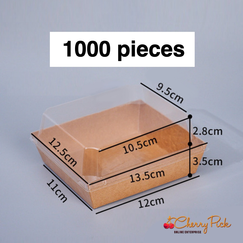 1000pcs 1ctn Square Cake Box | Craft Paper | Food | Dessert | Kotak Kek ...