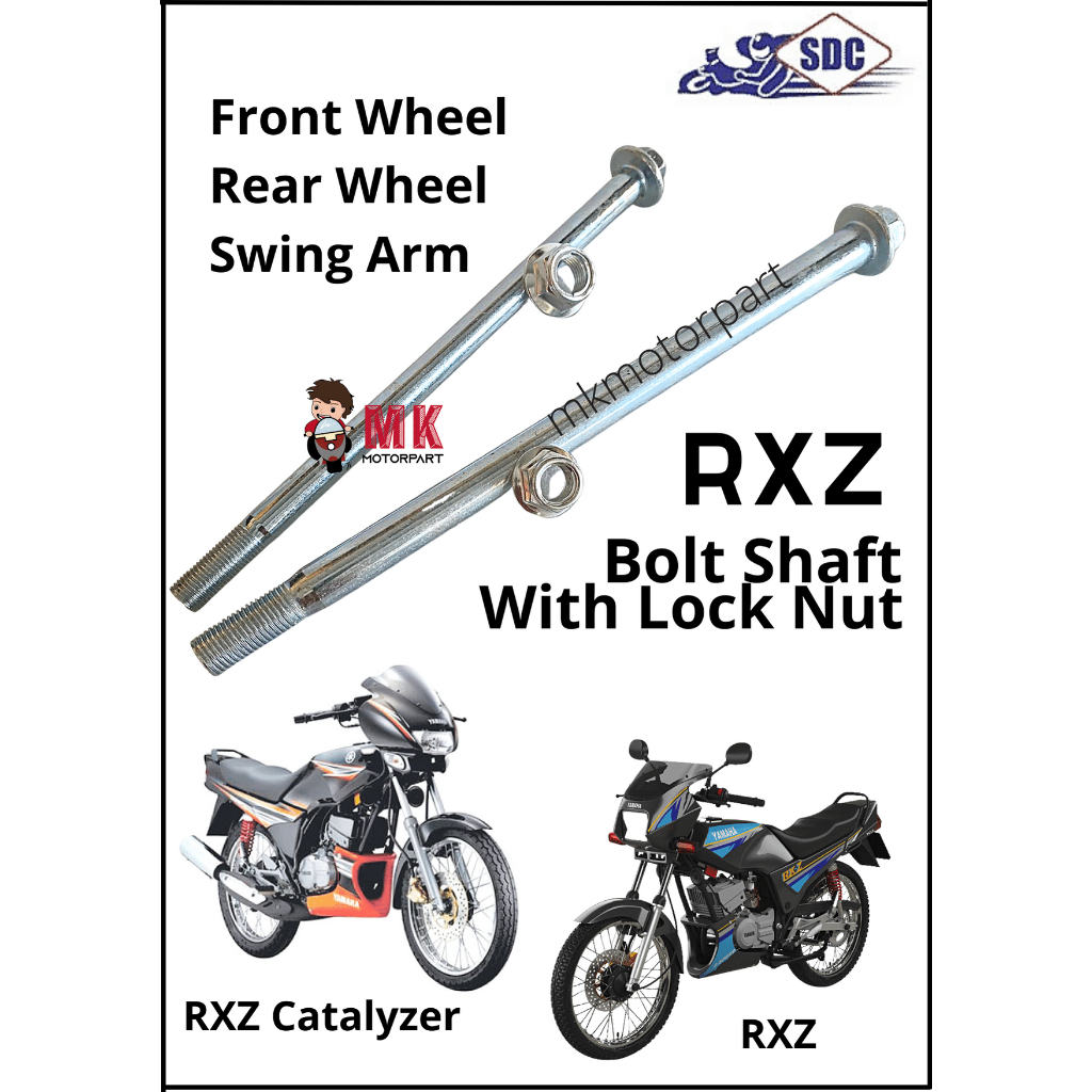 Yamaha RXZ Mili / Catalyzer FRONT / REAR WHEEL / SWING ARM FORK SHAFT ...
