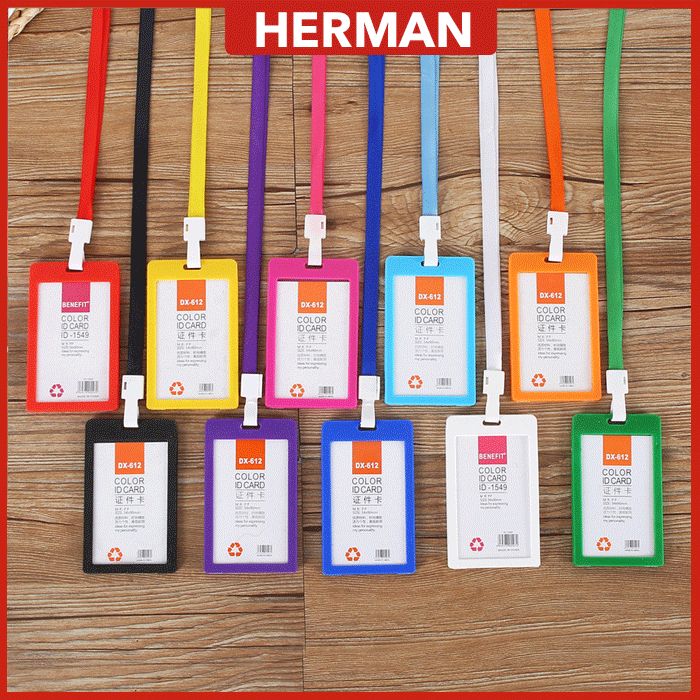 Employee Work Badge ID Card Holder Vertical Holders With Lanyard Neck ...