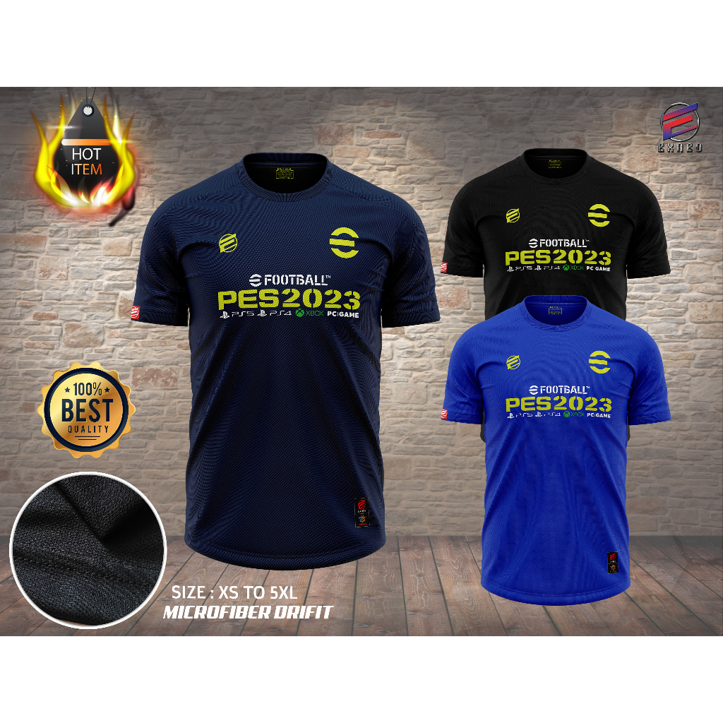 💥Microfiber Quality💥Tshirt Gaming Playstaion E Football KONAMI PES 2023  Xbox PC Game Baju Graphic Tee | Shopee Malaysia