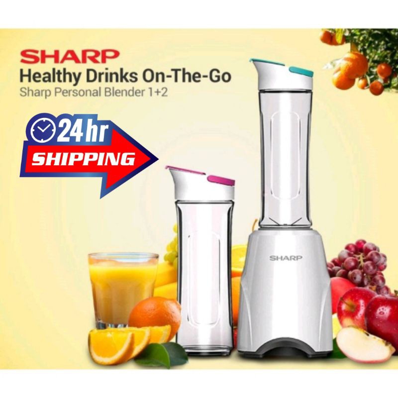 Sharp Personal Blender With extra Bottle Fruit Juicer 300W EM60PMWH Shopee Malaysia