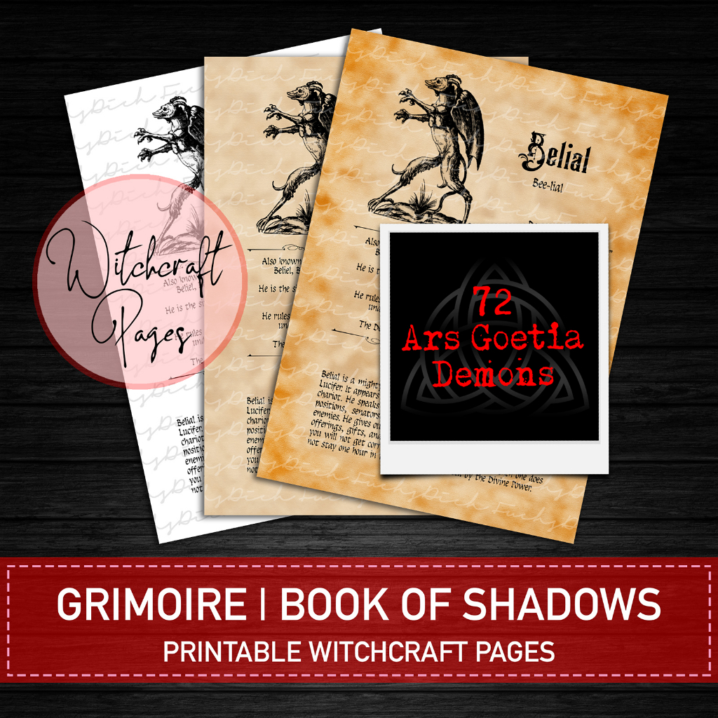 FuchsDich Printable BELIAL 72 Ars Goetia Demons | Witchcraft | Book of ...