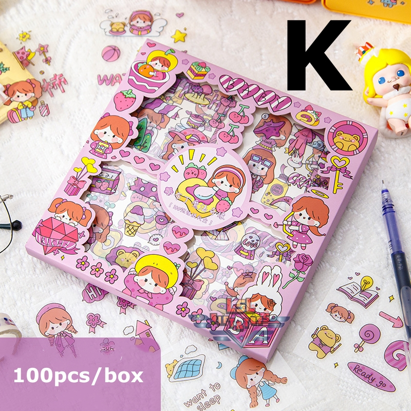 [R607] LSL GIFTS Cute Cartoon DieCut PET Waterproof Stickers Journal