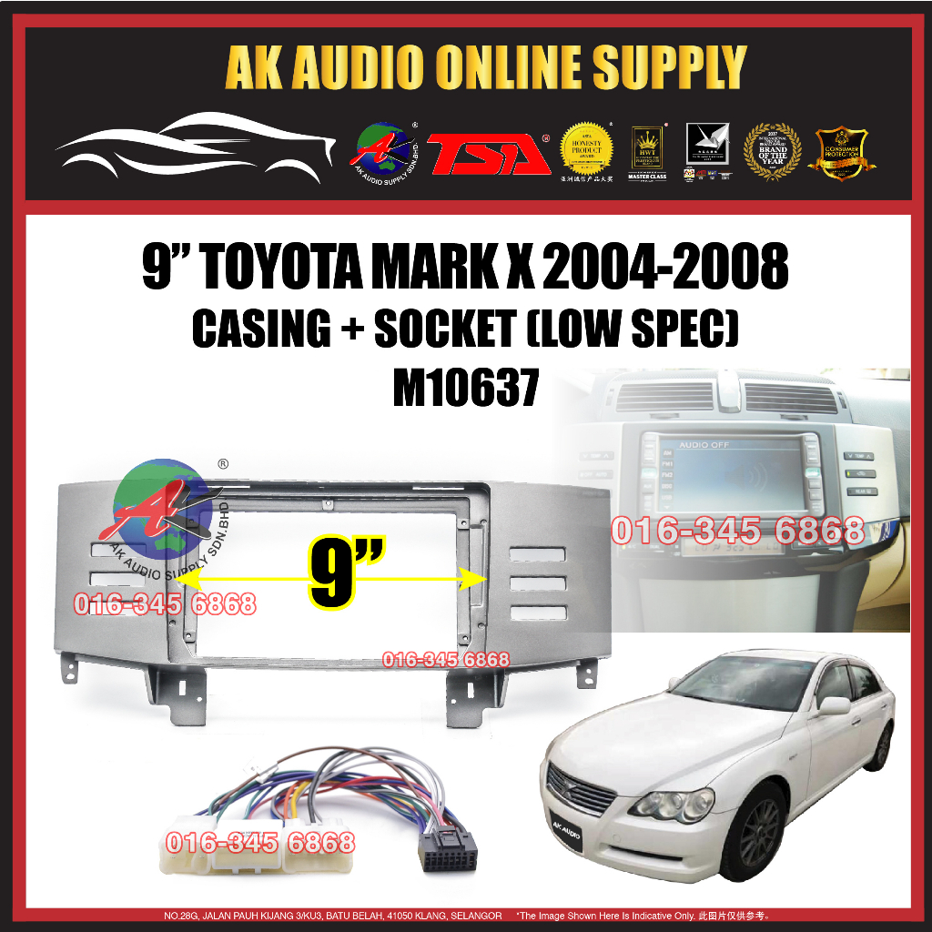 Toyota Mark-x 2004 - 2009 ( Low Spec ) Android Player 9