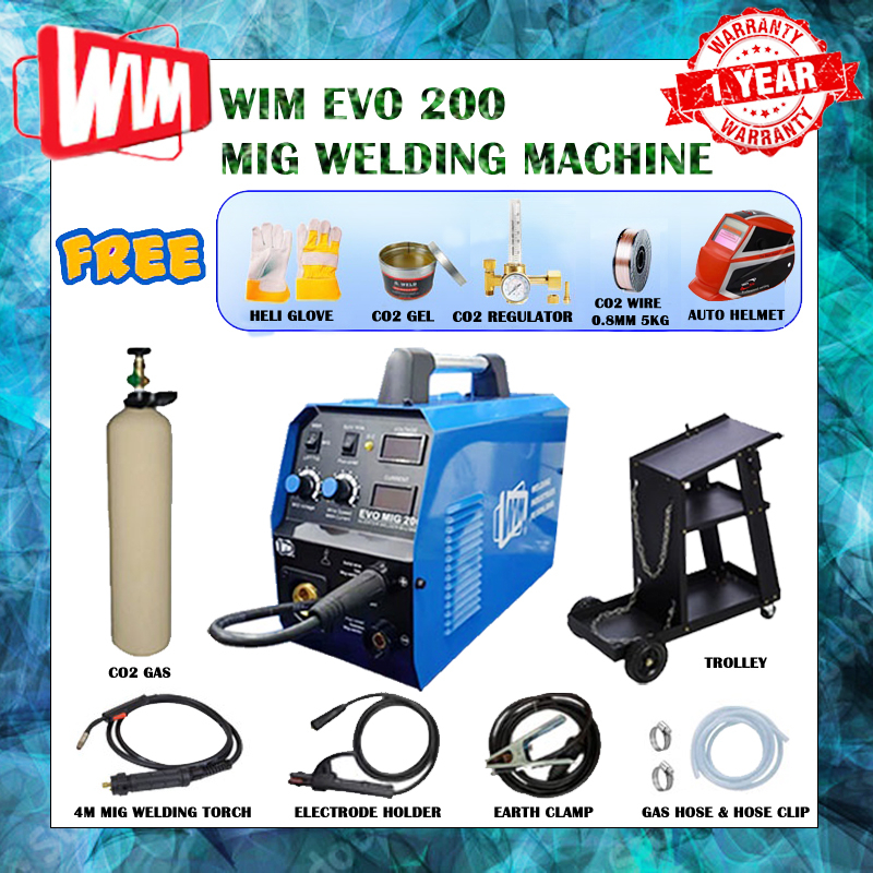 WIM EVO MIG 200 PROTABLE 200AMP MIG WELDING MACHINE 3 in 1 inverter