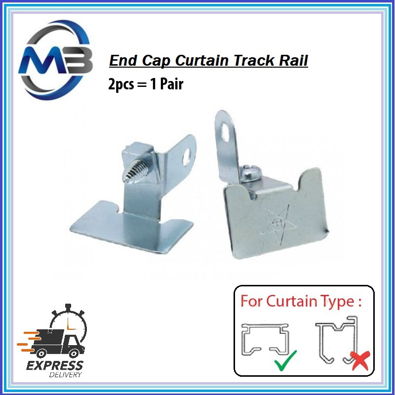 End Cap Curtain Track Rail Penutup Batang Rail Langsir Reil Tingkap Shopee Malaysia
