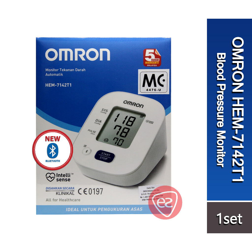 Omron HEM 7142T1 Digital Bluetooth Blood Pressure Monitor with